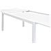Set Tavolo Giardino Allungabile Rettangolare 200/300 X 100 Con 6 Poltrone In Alluminio Bianco Da Esterno - Foto miniatura 3