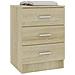 Comodini 2 pz Rovere Sonoma 38x35x56 cm in Legno Multistrato - Foto miniatura 3