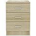 Comodini 2 pz Rovere Sonoma 38x35x56 cm in Legno Multistrato - Foto miniatura 5