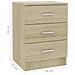 Comodini 2 pz Rovere Sonoma 38x35x56 cm in Legno Multistrato - Foto miniatura 7