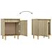 Comodini Gambe in Legno Massello 2pz Rovere Sonoma 40x30x50cm - Foto miniatura 5