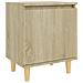 Comodini Gambe in Legno Massello 2pz Rovere Sonoma 40x30x50cm - Foto miniatura 6