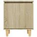 Comodini Gambe in Legno Massello 2pz Rovere Sonoma 40x30x50cm - Foto miniatura 7