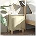Comodini Gambe in Legno Massello 2pz Rovere Sonoma 40x30x50cm - Foto miniatura 1