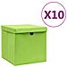 Contenitori con Coperchi 10 pz 28x28x28 cm Verde - Foto miniatura 1