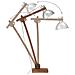 Lampada da Pavimento Argento in Legno Massello di Mango E27 - Foto miniatura 5