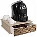 Contenitore Porta Capsule e Cialde caffè Cassetto ORGANIZER VINTAGE LEAVES TILES 33x33 cm in legno - Foto miniatura 1
