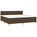 Letto A Molle Materasso E Led Marronescuro 200x200cm In Tessuto - Foto miniatura 3