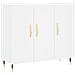 Credenza Bianca 90x34x80 Cm In Legno Multistrato - Foto miniatura 2