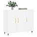 Credenza Bianca 90x34x80 Cm In Legno Multistrato - Foto miniatura 3