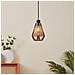 Lampadario Contemporaneo Adwickle 1 Luce Metallo Nero E Tessuto - Foto miniatura 1