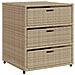 Armadietto Portaoggetti Da Giardino Beige 55x59x69cm Polyrattan - Foto miniatura 2