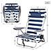 Sedia Da Spiaggia Azzurro Bianco 50 X 76 X 45 Cm (2 Unità) - Foto miniatura 4