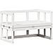 Panca Divano Giardino Estensibile Bianco Legno Massello di Pino - Foto miniatura 2