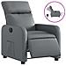 Poltrona Reclinabile Elettrica Grigia In Similpelle - Foto miniatura 2