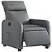 Poltrona Reclinabile Elettrica Grigia In Similpelle - Foto miniatura 3