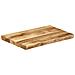 Piano Tavolo Bordi Vivi 60x40x2,5cm Legno Massello Mango Grezzo - Foto miniatura 2