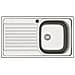 Lavello Incasso Cucina Mp861vsx Acciaio 86x50 Cm Una Vasca E Gocciolatoio Sinistro - Foto miniatura 1