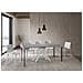 Consolle allungabile 90x40/300 cm Krack cemento gambe bianche - Foto miniatura 3