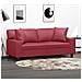 Divano A 2 Posti Con Cuscini Rosso Vino 140 Cm In Similpelle - Foto miniatura 1