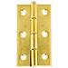 Mobilia - 2 Cerniere Piane In Ferro Ottonato 70x36 - Foto miniatura 1