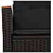 Divano Da Giardino Con Cuscini A 2 Posti Nero In Polyrattan - Foto miniatura 6