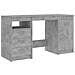 Scrivania Grigio Cemento 140x50x76 Cm In Truciolato - Foto miniatura 1