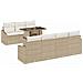 Set di Divani da Giardino 8 Pezzi con Cuscini Beige in Rattan Polietilene - Foto miniatura 1