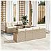 Set di Divani da Giardino 8 Pezzi con Cuscini Beige in Rattan Polietilene - Foto miniatura 2