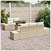 Set di Sofà da Giardino 6 Pezzi con Cuscini Beige Rattan Sintetico - Foto miniatura 3