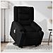 Poltrona Alzapersona Massaggiante Reclinabile Nera in Tessuto - Foto miniatura 2
