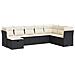 Set Divani da Giardino con Cuscini 8 pz Nero in Polyrattan - Foto miniatura 1