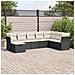 Set Divani da Giardino con Cuscini 8 pz Nero in Polyrattan - Foto miniatura 2
