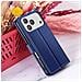 Custodia A Portafoglio Per Iphone 17 Pro Max Con Supporto E Linguetta Magnetica, Blu Scuro - Foto miniatura 4