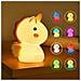 Uraqt Luce Notturna Unicorno Led In Silicone Colorata Per Bambini Regolabile - Foto miniatura 1