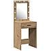Tavolo toletta con luci LED Rovere artigianale 50x41x135 cm - Foto miniatura 1