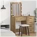 Tavolo toletta con luci LED Rovere artigianale 50x41x135 cm - Foto miniatura 2