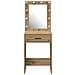Tavolo toletta con luci LED Rovere artigianale 50x41x135 cm - Foto miniatura 5