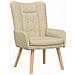 Sedia rilassante Crema 63 x 67 x 94 cm Tessuto - Foto miniatura 1