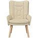 Sedia rilassante Crema 63 x 67 x 94 cm Tessuto - Foto miniatura 4