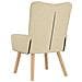 Sedia rilassante Crema 63 x 67 x 94 cm Tessuto - Foto miniatura 6