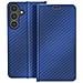 Custodia A Libro Per Galaxy S25 Fe Effetto Carbonio Con Cornice Metallizzata E Portacarte - Foto miniatura 4