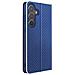 Custodia A Libro Per Galaxy S25 Fe Effetto Carbonio Con Cornice Metallizzata E Portacarte - Foto miniatura 1