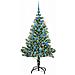 Albero di Natale Artificiale Imbiancato con Luci LED 150 cm - Foto miniatura 3
