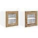 Armadio pensile Riga 2 pcs Rovere artigianale 40 x 31 x 40 cm - Foto miniatura 1