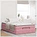 Pouf Letto con Materasso Rosa 120x190 cm Velluto - Foto miniatura 3