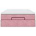 Pouf Letto con Materasso Rosa 120x190 cm Velluto - Foto miniatura 7