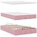 Pouf Letto con Materasso Rosa 120x190 cm Velluto - Foto miniatura 8