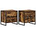 Comodino con cassetto 2 pcs Quercia Fumosa 50 x 39.5 x 50 cm - Foto miniatura 1