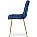 Sedia TYRA in velluto blu navy con gambe color legno - Foto miniatura 3